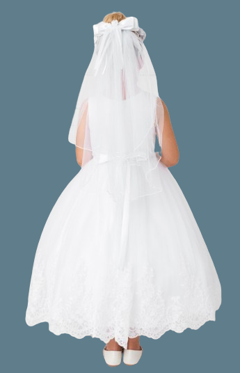 Tip Top Kids Communion Dress#204BackHeadpiece Not Included