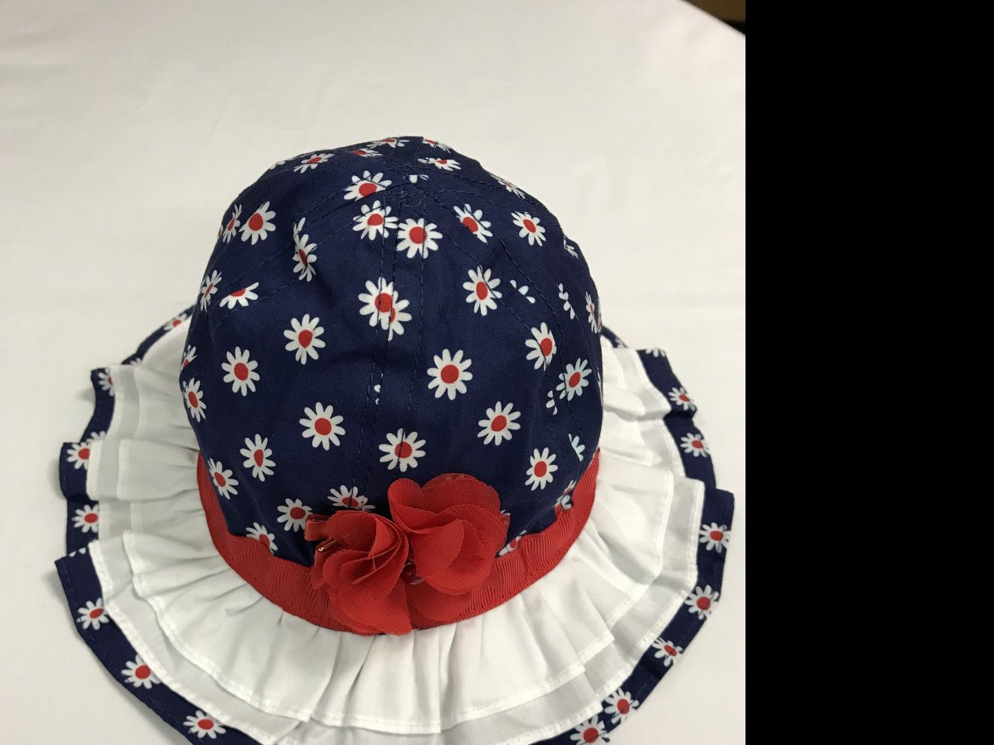 WEE ONES RED-WHITE-BLUE SUN HAT SIZE 6-12 MONTHS