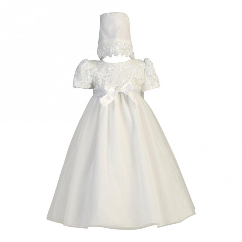 LITO  CHRISTENING GOWN WITH BONNET