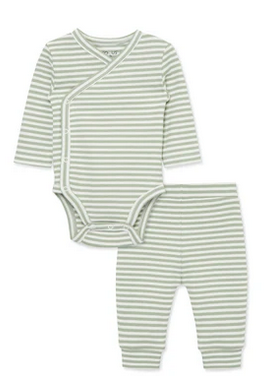 LITTLE ME MLO02003N FOCUS KIDS FOLIAGE BODYSUIT AND PANT SET