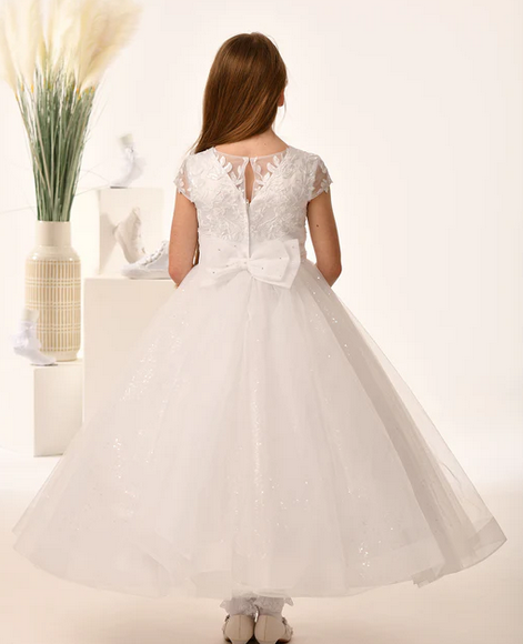 Sweetie Pie Communion Dress#312BackHeadpiece and gloves Not Included