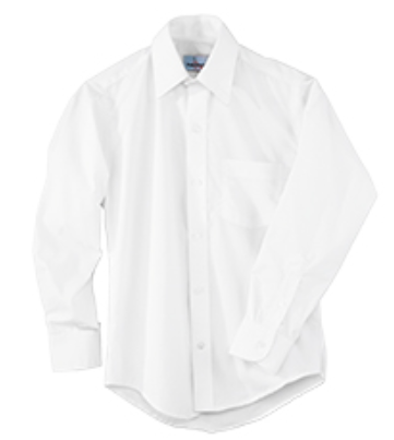 CICS WrightwoodWhiteBoys Long Sleeve Broadcloth ShirtGrade 8