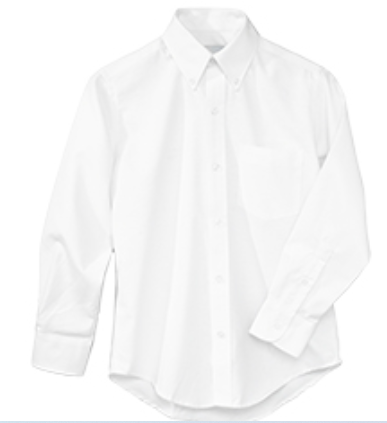St. AilbeWhite Long Sleeve Oxford Button Down Collar ShirtGrades:  5-8
