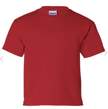 Oakdale Gym T-Shirt RedWith School LogoGYM is held three times a week