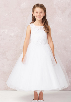 Tip Top Kids Communion Dress#200FrontHeadpiece Not Included