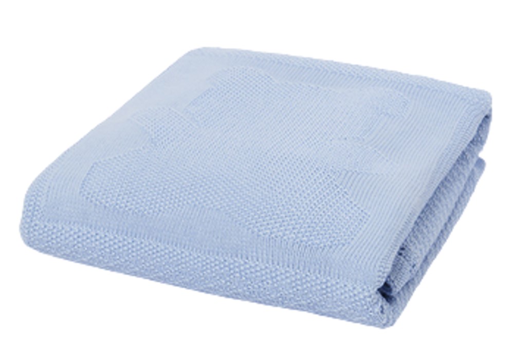 MAYORAL SKY BLUE KNITTED BABY BLANKET