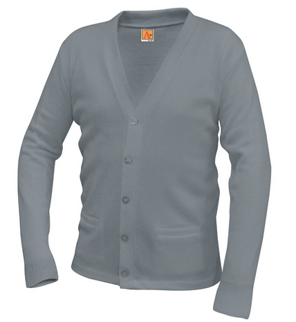 LEARN Romano ButlerV-Neck Cardigan GreyWith School LogoBoys Grades:  Kindergarten-5th