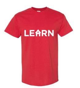 LEARN Romano ButlerGym T-ShirtRedWith School Logo