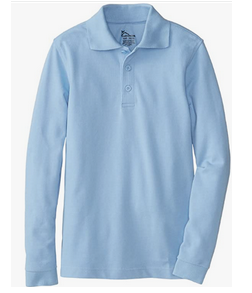 Annunciata SchoolBoysLight Blue Long Sleeve PoloWith School LogoGrades: 1-8