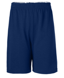 St. DamianNavyJersey Gym ShortsWith School Logo